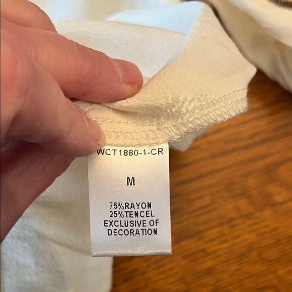 THML Floral Embroidered Cream Top EUC - Picture 5 of 6